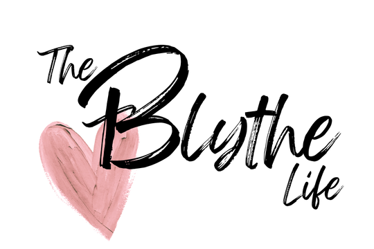 The Blythe Life Logo with Heart and Cross
