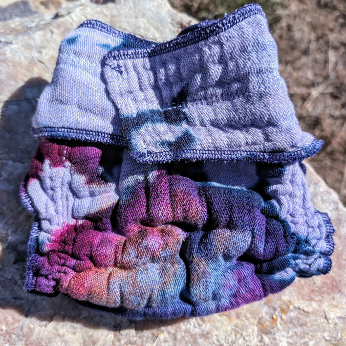 Fitted Cloth Diaper-Snap Free | Small | Hand-Dyed