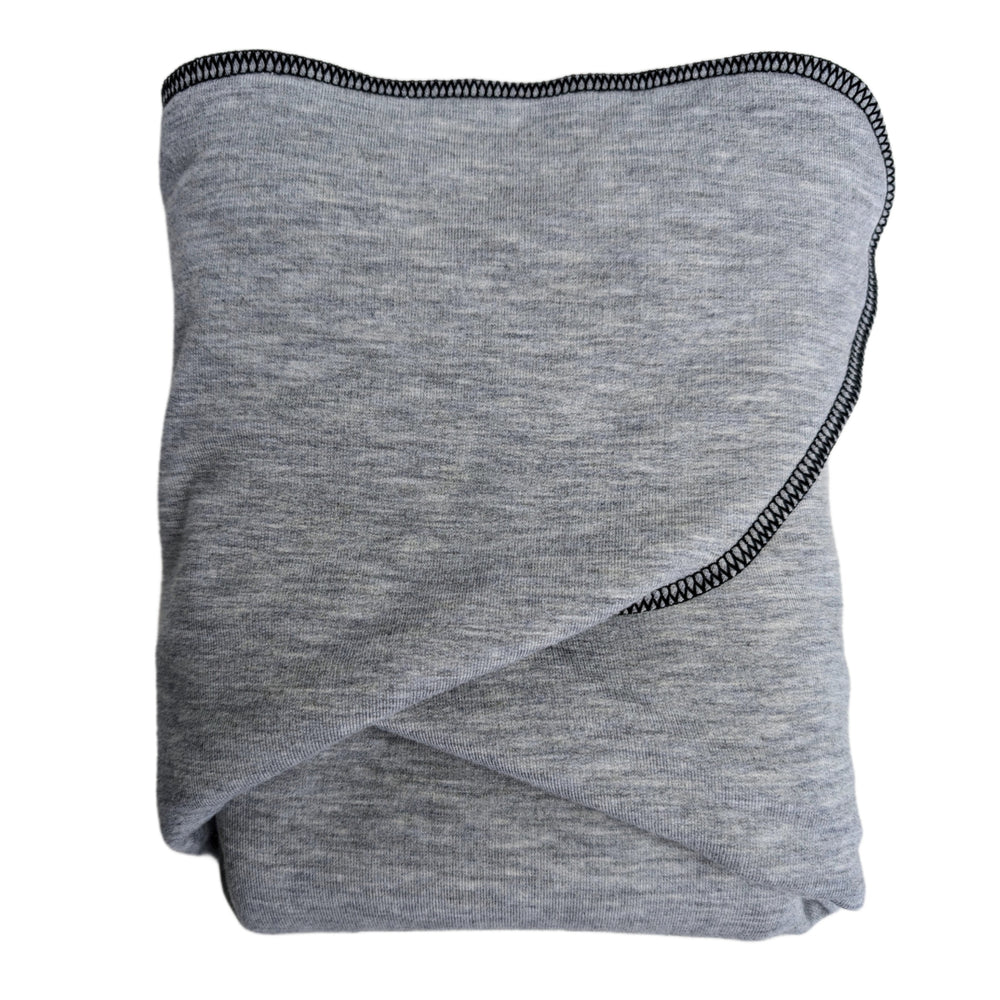 Fixed Flat Cloth Diaper | Bamboo Merino Wool | Heavy Wetter Absorbency | Heather Gray