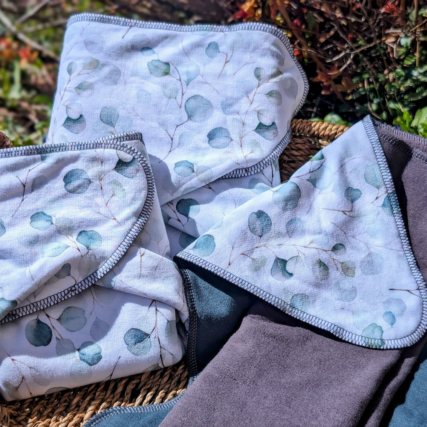 Fixed Flat Cloth Diaper | Regular Absorbency | Custom Print-Spring Eucalyptus