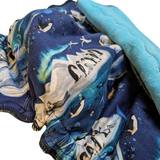 Fitted Cloth Diaper-Super Soaker | Fold Down Rise-Snap Closure | Custom Print-Arctic Chill