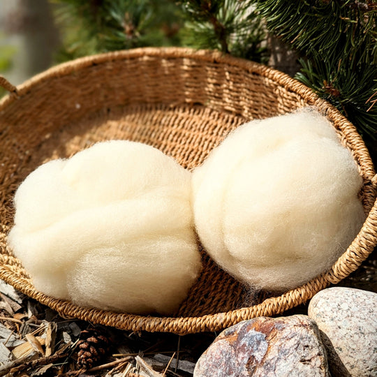 Corriedale Roving | White/Cream | 1oz Wool