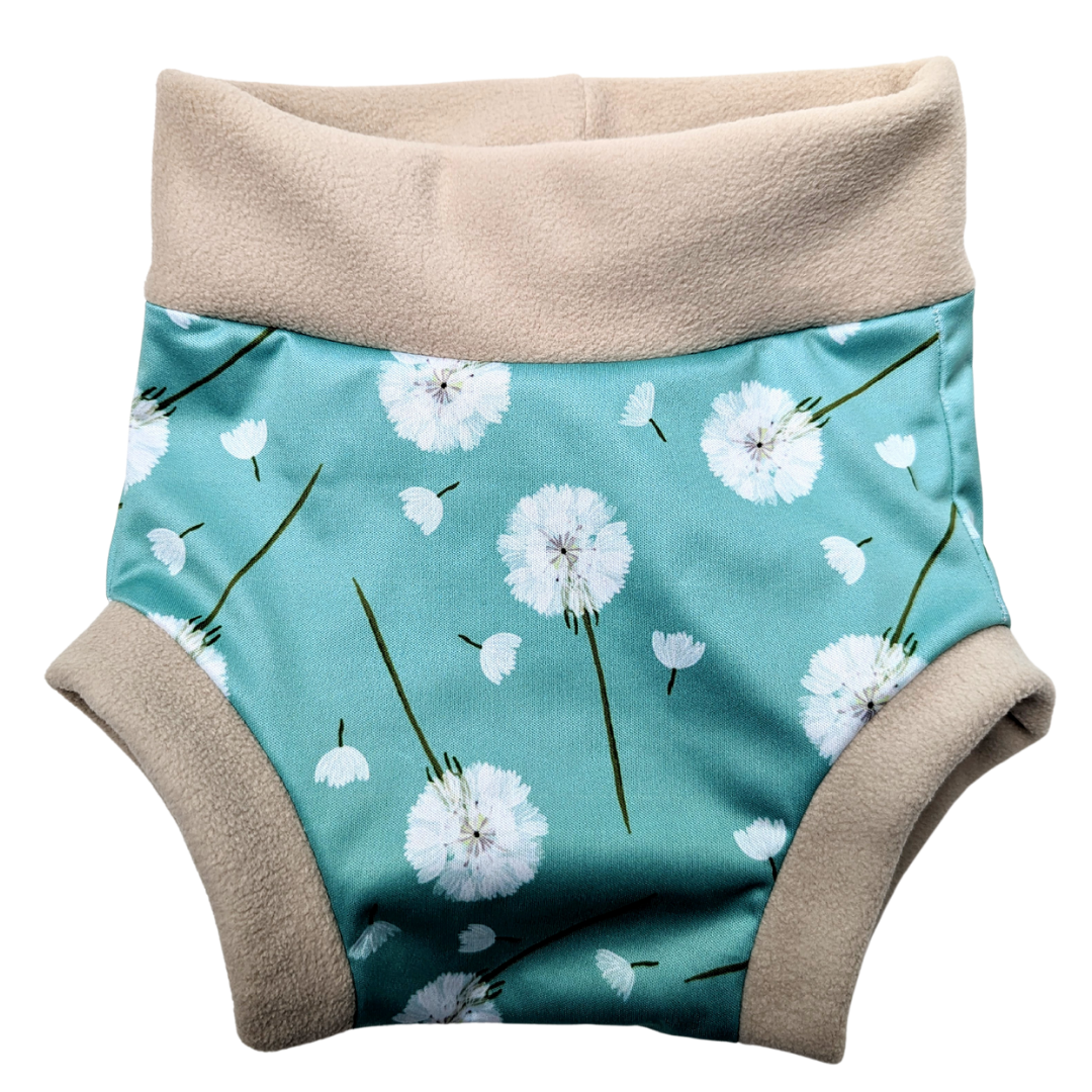 PUL/Fleece Combination Cloth Diaper Cover Teal Wishes