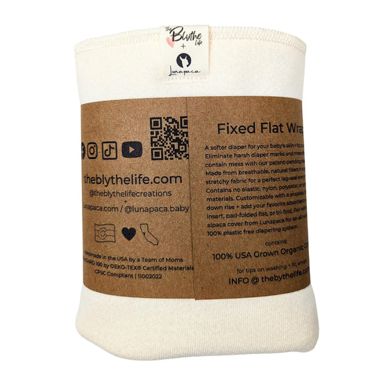 Fixed Flat Wrap (4 Count)-Lunapaca Collab Bundle | One Size (Medium) | Plastic Free | Outer Wraps Only