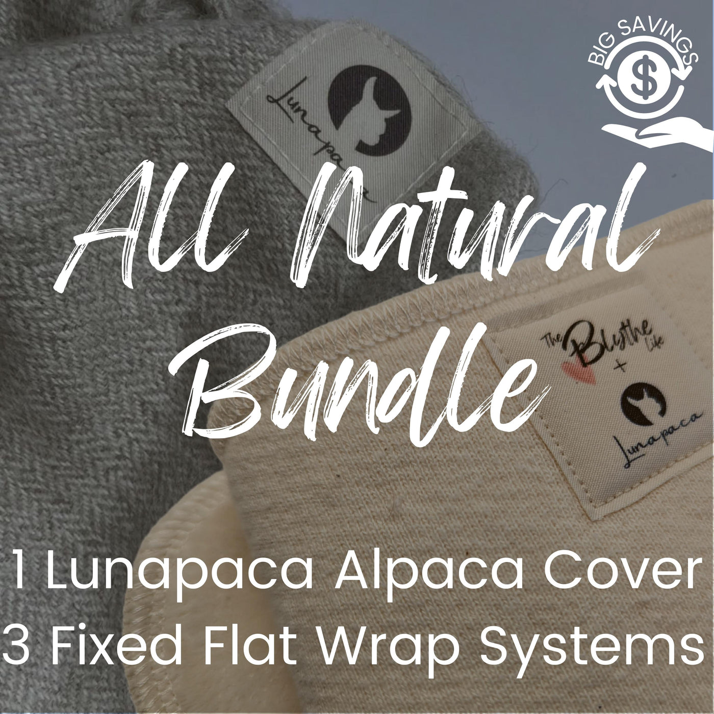 Lunapaca/The Blythe Life All Natural Bundle | 1 Cover and 3 Fixed Flat Wrap Systems