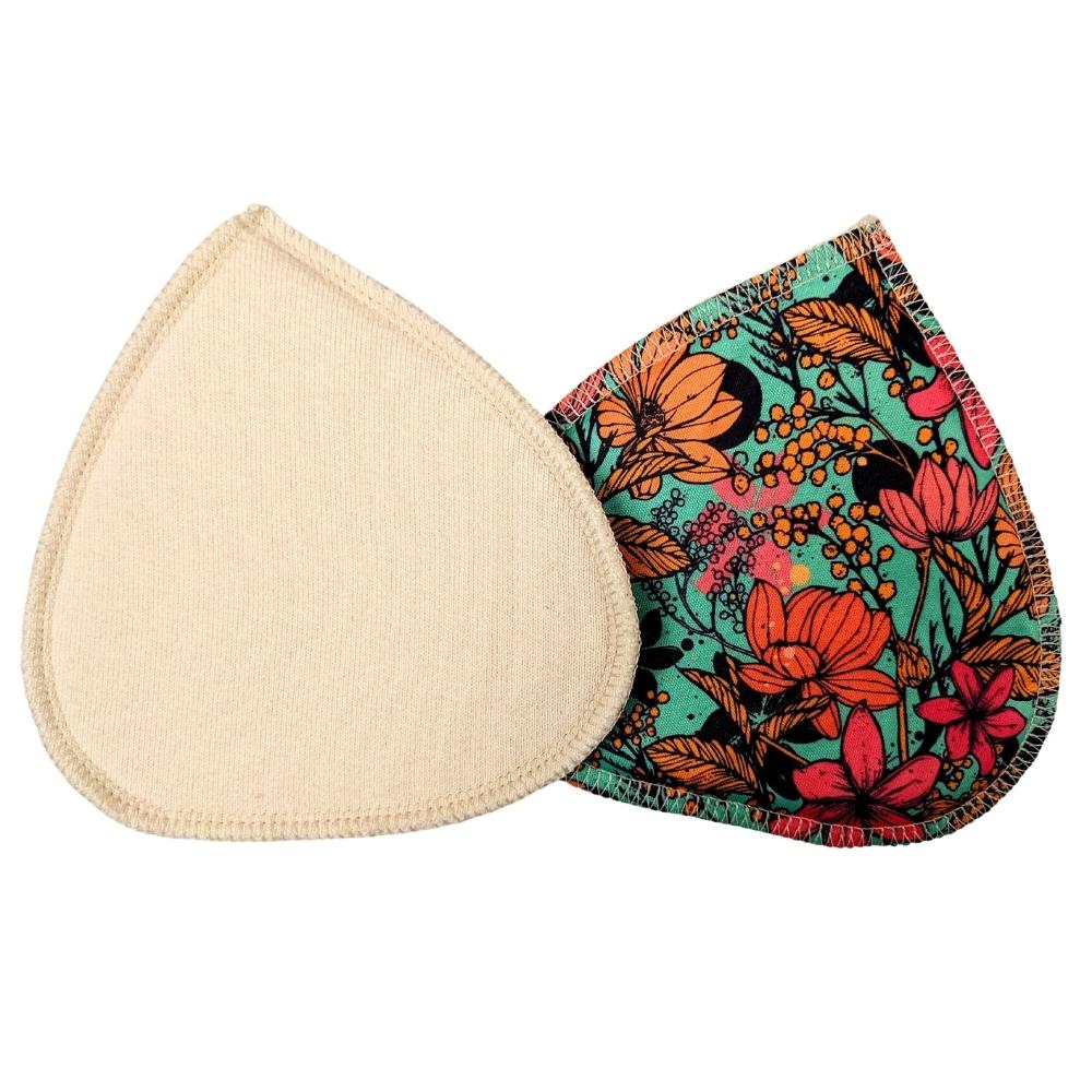 100% USA Organic Cotton Nursing Pads | 1 Pair | Bright Floral