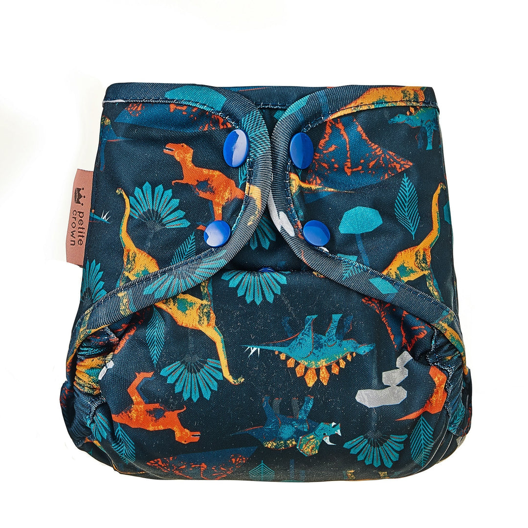 Petite Crown | Catcher Cloth Diaper Cover | One Size | Dinos After Dark