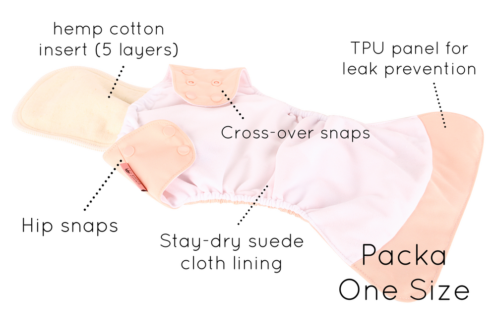 Petite Crown | Packa | Pocket Cloth Diaper | One Size | Veggies