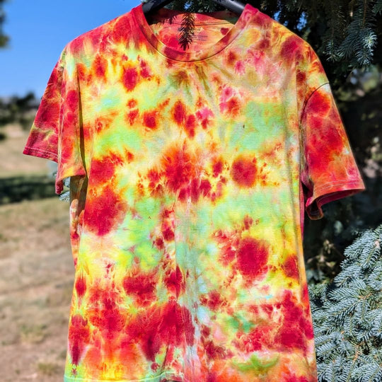 Unisex Hand-Dyed Organic Short Sleeve Heavyweight Tee | Adult Sizes | Tropical