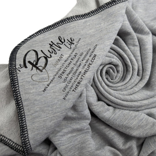 Made to Order | Stretchy Flat Cloth Diaper | Bamboo Merino Wool | Heather Gray