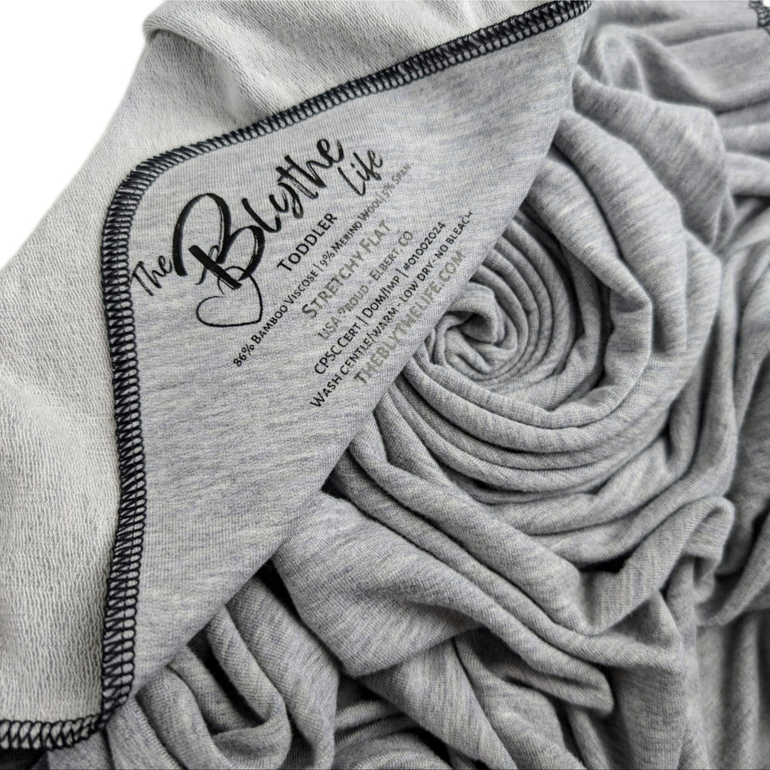 Made to Order | Stretchy Flat Cloth Diaper | Bamboo Merino Wool | Heather Gray