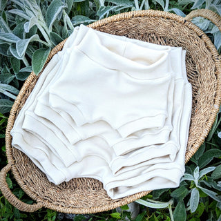 Made to Order | Merino Wool Shorties | Natural or Hand-Dyed Merino Wool Stretch Interlock