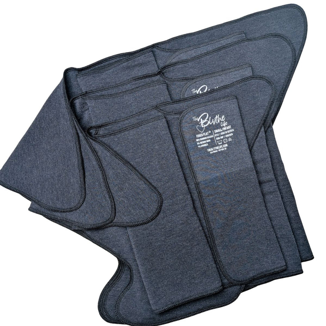 Fixed Flat Cloth Diaper | Bamboo Merino Wool | Heavy Wetter Absorbency | Lake Heather