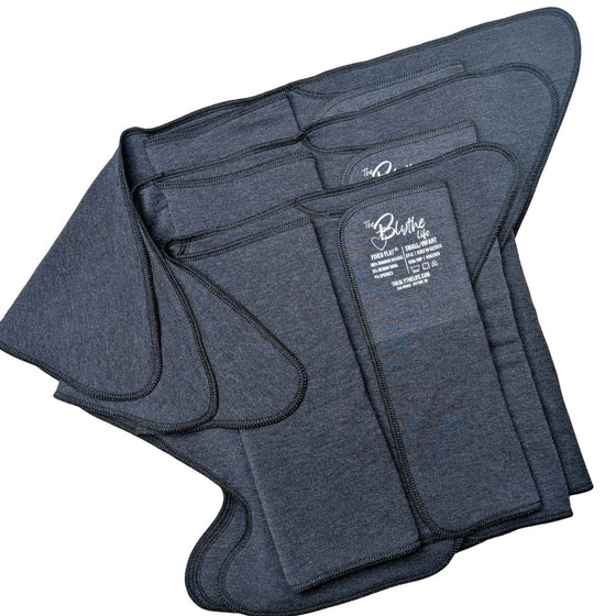 Fixed Flat Cloth Diaper | Bamboo Merino Wool | Heavy Wetter Absorbency | Lake Heather