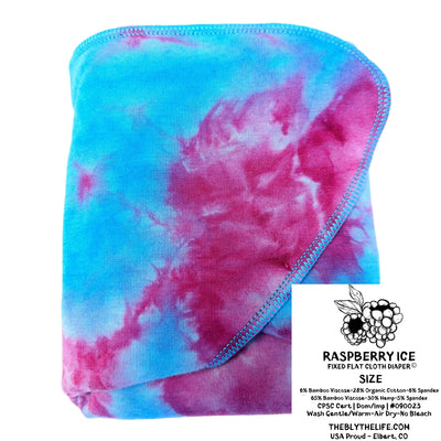 Fixed Flat Cloth Diaper©Winkelmann2020 | Heavy Wetter Absorbency | Raspberry Ice