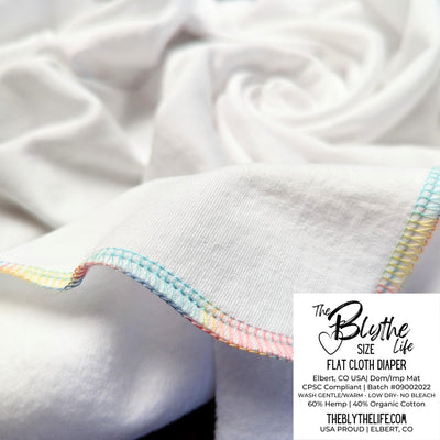 Flat Cloth Diaper | Natural/White
