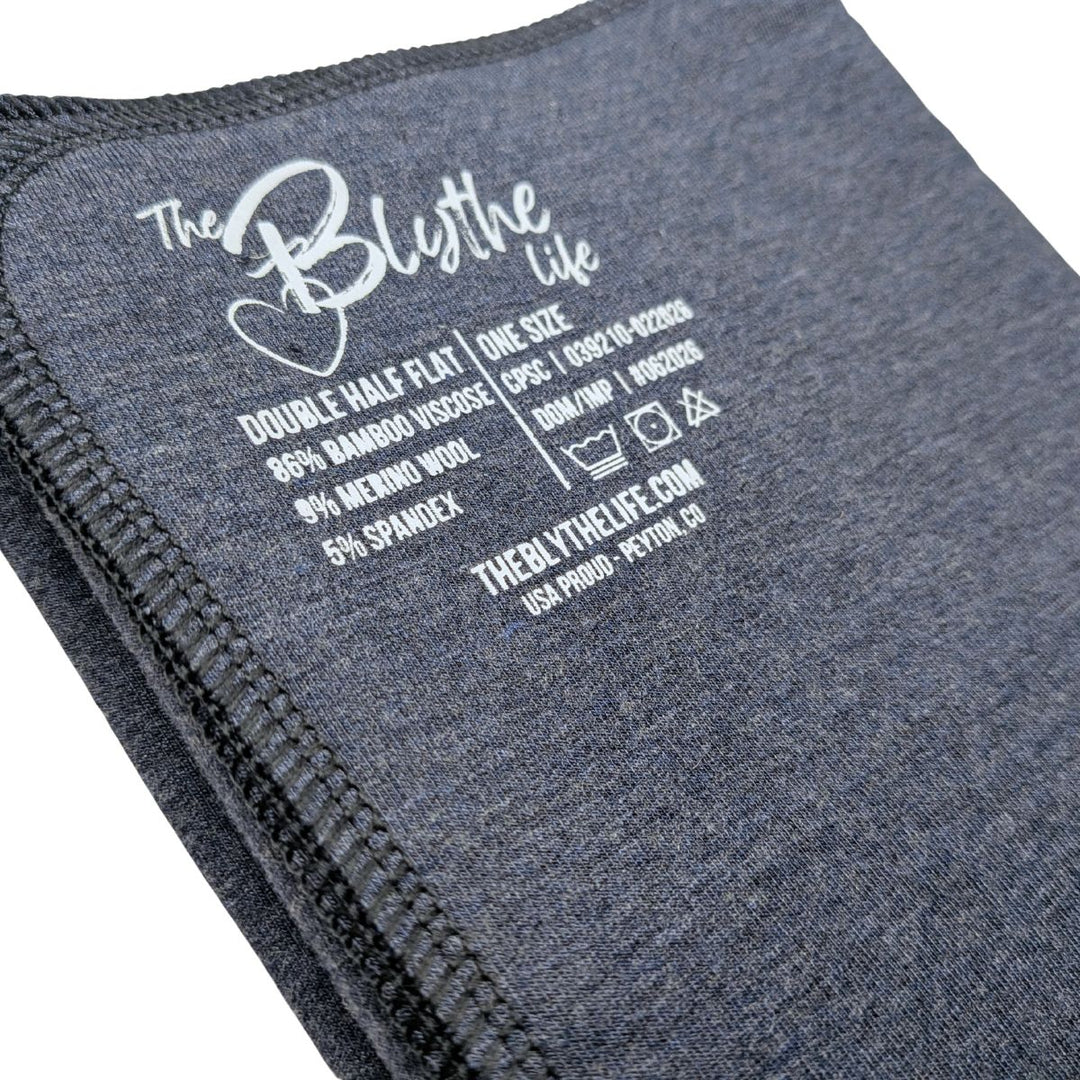 Double Half Flat | Bamboo Merino Wool | Lake Heather