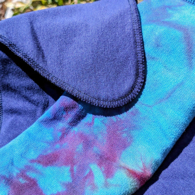 Fixed Flat Cloth Diaper | Regular Absorbency | Navy Blue w/Hand-Dyed Insert