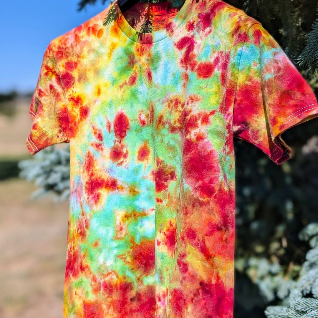 Unisex Hand-Dyed Organic Short Sleeve Heavyweight Tee | Adult Sizes | Tropical