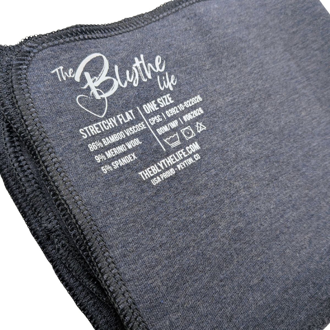 Stretchy Flat Cloth Diaper | Bamboo Merino Wool | Lake Heather