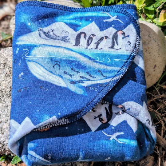 Fixed Flat Cloth Diaper | Regular Absorbency | Custom Print-Arctic Chill