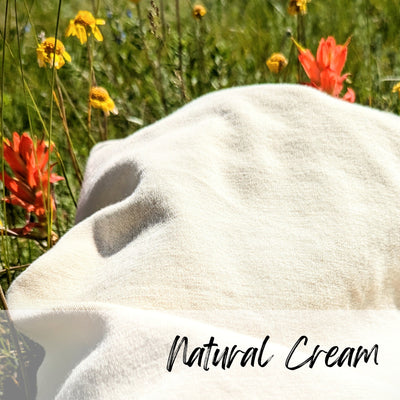 Natural Cream Merino Wool Stretch Interlock