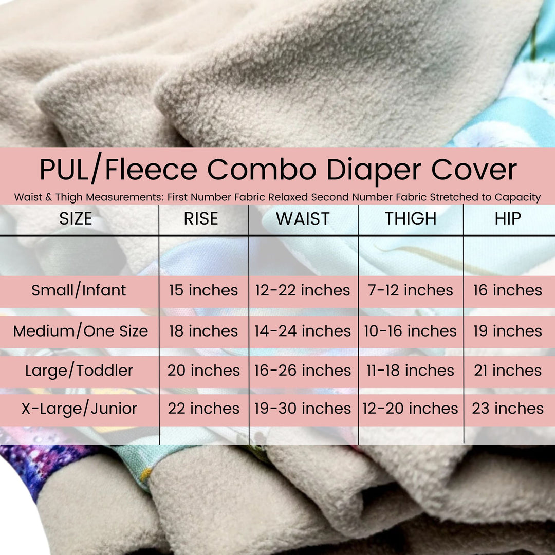 PUL/Fleece Combination Cloth Diaper Cover | Watercolor