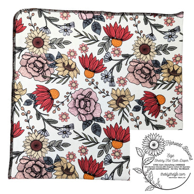 Stretchy Flat Cloth Diaper | Harvest Blooms