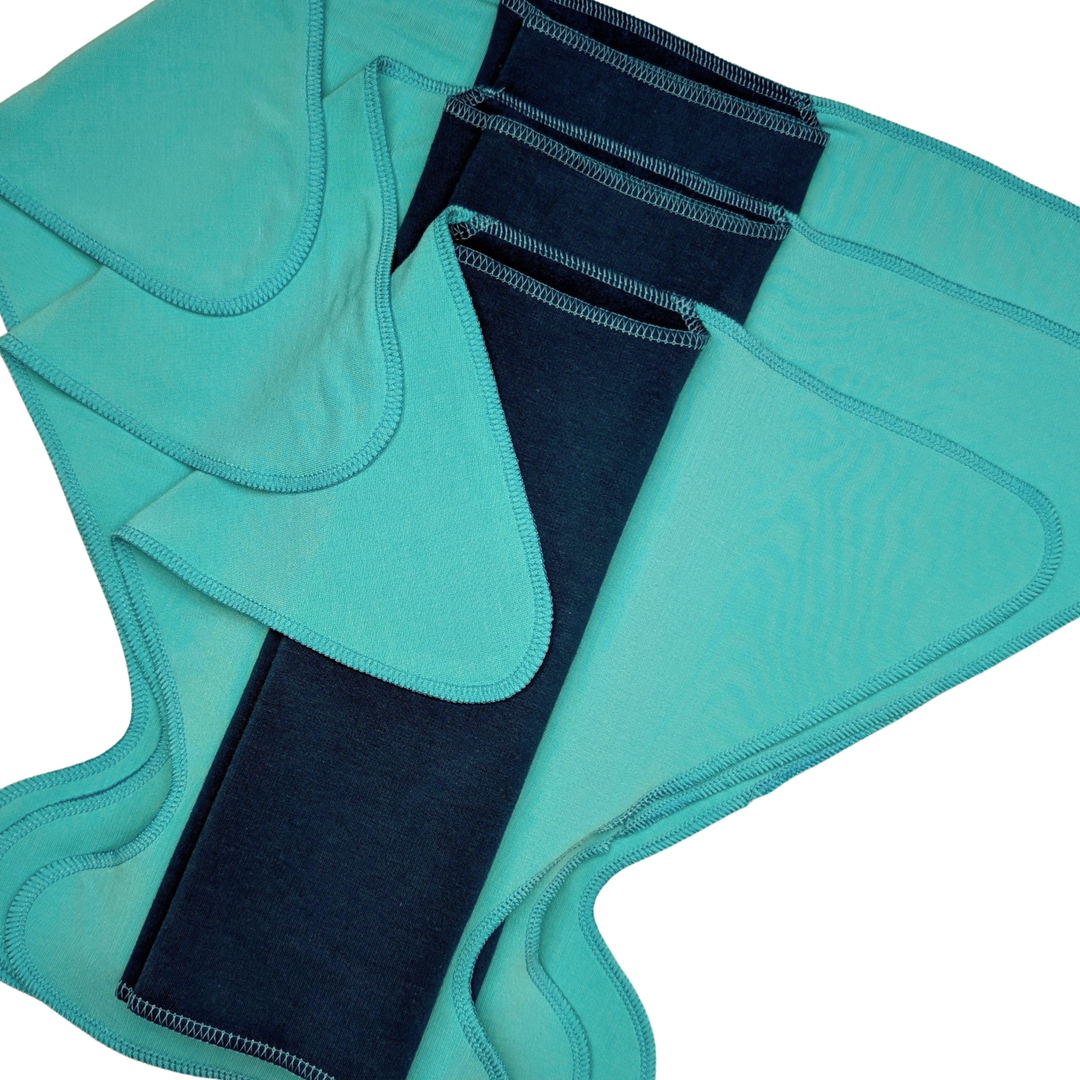 Fixed Flat Cloth Diaper© | Regular Absorbency | Seafoam/Jade