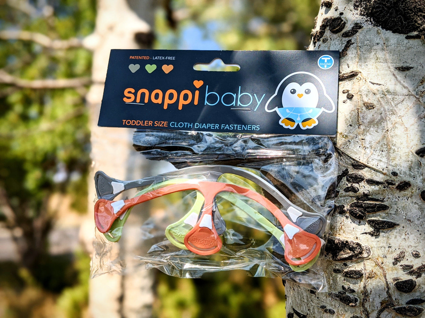 Snappi Baby | Cloth Diaper Fasteners | Toddler | Gray/Green/Orange