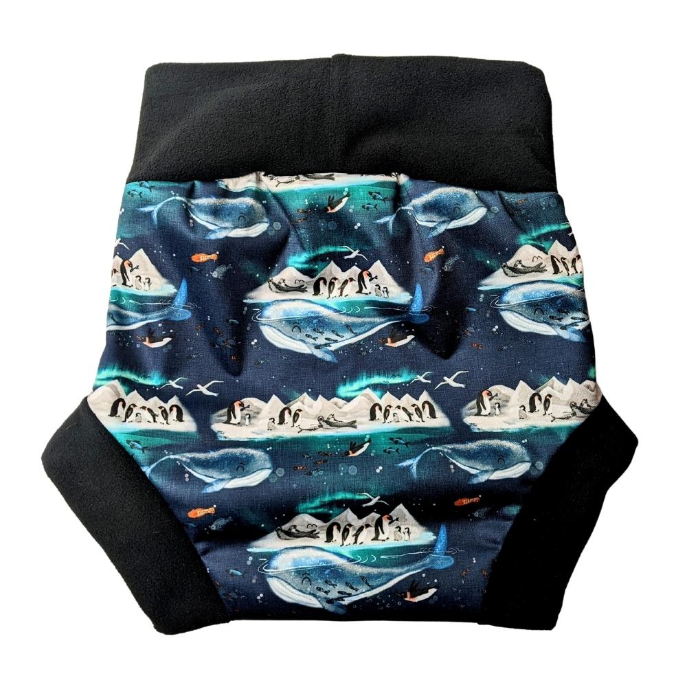 PUL/Fleece Combination Cloth Diaper Cover | Arctic Chill