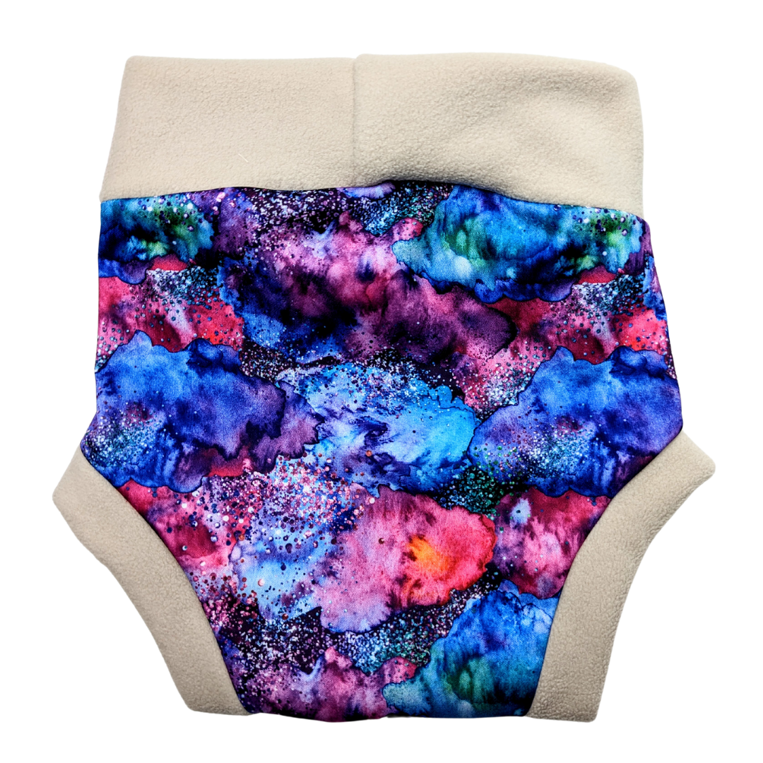 PUL/Fleece Combination Cloth Diaper Cover | Watercolor