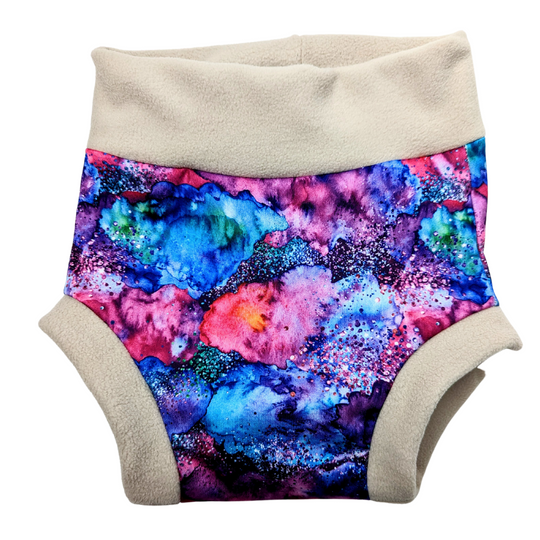 PUL/Fleece Combination Cloth Diaper Cover | Watercolor