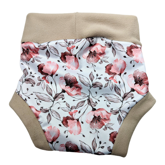 PUL/Fleece Combination Cloth Diaper Cover | Wild Rose