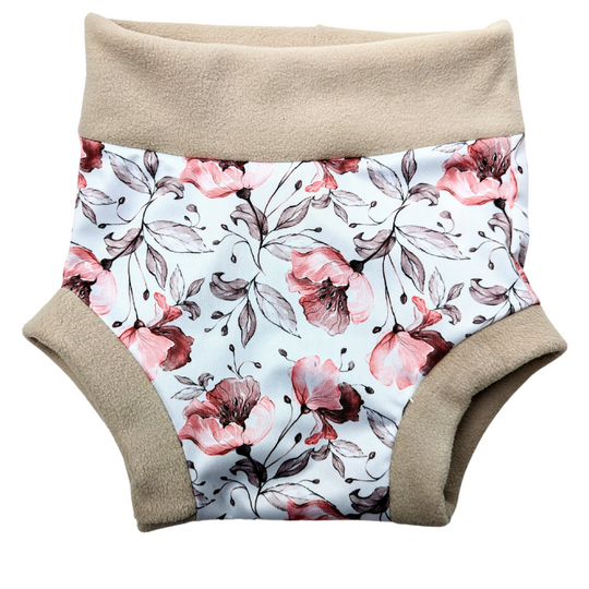 PUL/Fleece Combination Cloth Diaper Cover | Wild Rose