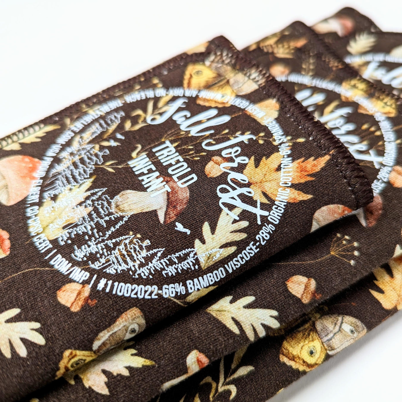 Cloth Diaper Trifold Insert | Velour Line | Fall Forest/Moss