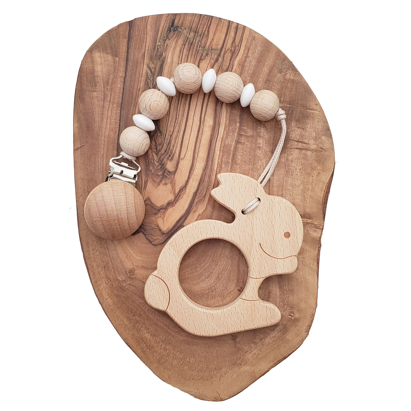 Mali Wear | Chai Pacifier Clip with Bunny Teether Toy