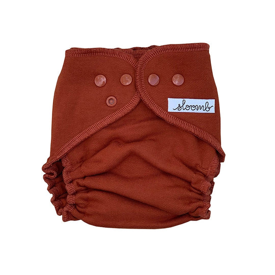 Sloomb | Bamboo Fleece Fitted Diaper | Medium | Rust