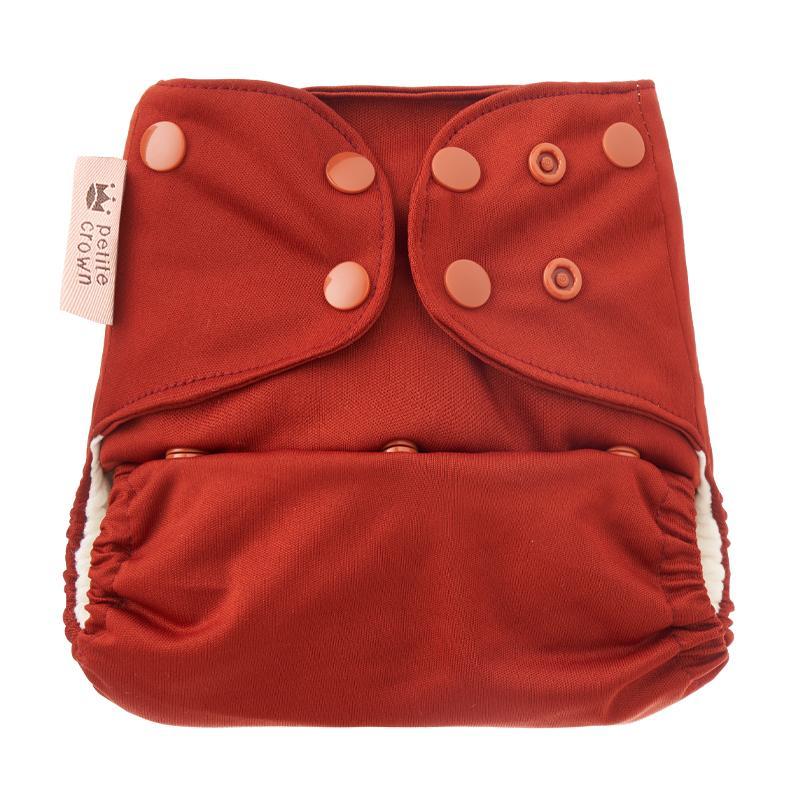 Petite Crown | Trima AIO (AI2) Cloth Diaper | One Size | Brick