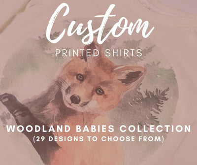 Custom Printed Shirt | Woodland Babies Collection