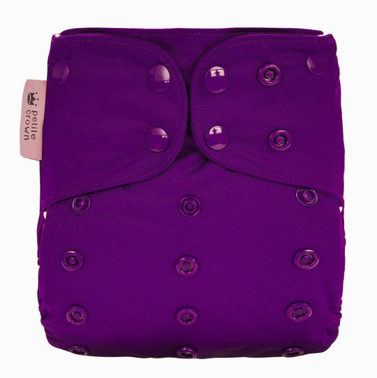Petite Crown | Trima AIO (AI2) Cloth Diaper | One Size | Eggplant