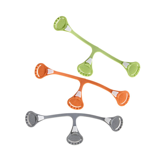 Snappi Baby | Cloth Diaper Fasteners | Infant | Gray/Green/Orange