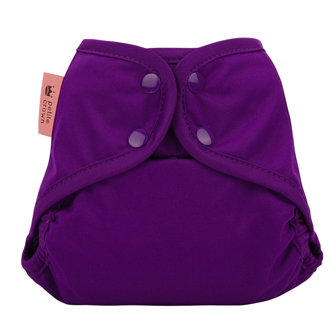 Petite Crown | Catcher Cloth Diaper Cover | One Size | Eggplant