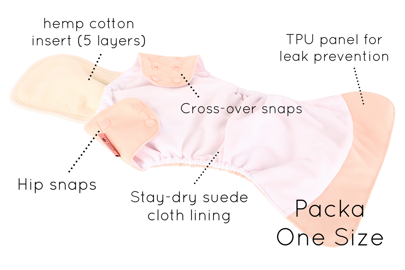 Petite Crown | Packa | Pocket Cloth Diaper | One Size | Veggies