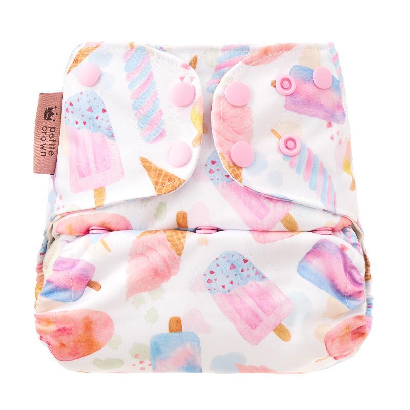 Petite Crown | Swim/Pocket Cloth Diaper | One Size | Pastel Pop